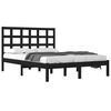 vidaXL Cadre de lit sans matelas noir 200x200 cm bois massif