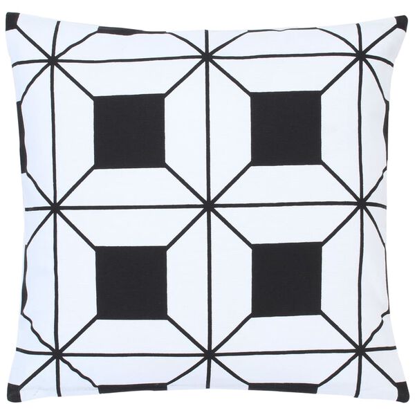 vidaXL Coussins imprimés lot de 2 Noir et blanc 40x40 cm Coton