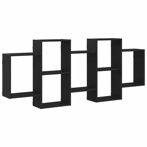 vidaXL &Eacute;tag&egrave;re murale en ch&ecirc;ne noir 159 x 18 x 65 cm bois d'ing&eacute;nierie