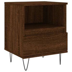 vidaXL Table de chevet ch&ecirc;ne marron 40x35x50 cm bois d&rsquo;ing&eacute;nierie