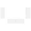 vidaXL Ensemble meuble TV Montage mural 2 pcs Blanc Bois d'ing&eacute;nierie