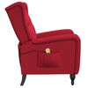 vidaXL Fauteuil de massage inclinable rouge bordeaux velours