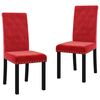 vidaXL Chaises &agrave; manger lot de 2 rouge bordeaux velours