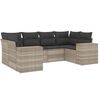 vidaXL Salon de jardin 6 pcs avec coussins gris clair r&eacute;sine tress&eacute;e