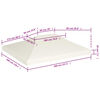 vidaXL Recouvrement de remplacement d'auvent 310 g/m&sup2; Blanc cr&egrave;me 3x4m
