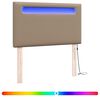 vidaXL T&ecirc;te de lit LED Cappuccino Cuir synth&eacute;tique