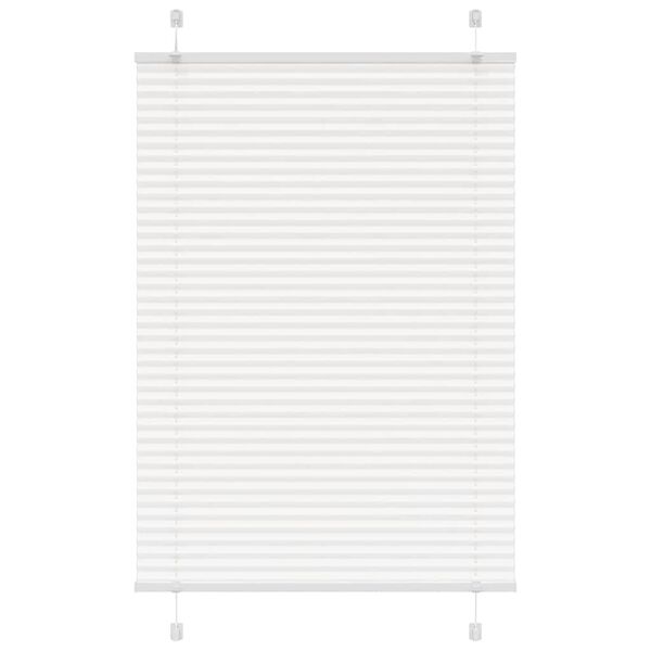 vidaXL Store pliss&eacute; blanc 95x100 cm largeur du tissu 94,4 cm polyester