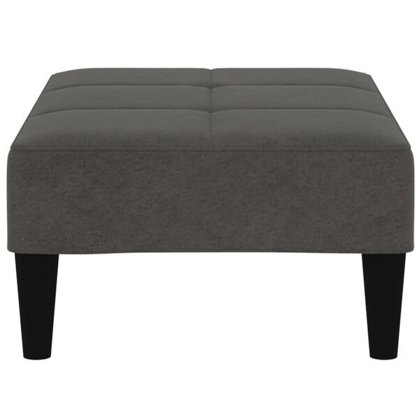 vidaXL Tabouret Gris fonc&eacute; Tissu en microfibre