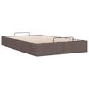vidaXL Cadre de lit ottoman sans matelas marron fonc&eacute; 120x200 cm tissu