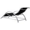 vidaXL Chaise longue textil&egrave;ne et aluminium noir