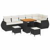 vidaXL Ensemble de canap&eacute; de jardin 9 pc Noir polyrotin