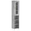 vidaXL Buffet haut Gris b&eacute;ton 34,5x34x180 cm Bois d'ing&eacute;nierie