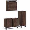 vidaXL Ensemble de meubles de salle de bain 3 pcs Chêne marron
