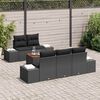 vidaXL Ensemble de canapé de jardin 6 pcs Noir