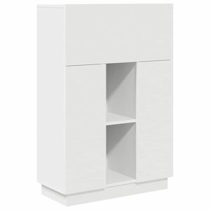 vidaXL Bureau Blanc 71.5 x 31.5 x 106.5 cm Bois d'ing&eacute;nierie