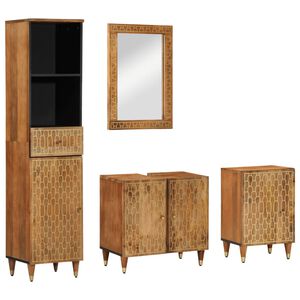 vidaXL Ensemble de meubles de salle de bain 4 pcs bois manguier massif