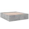 vidaXL Cadre de lit sans matelas gris b&eacute;ton 200x200 cm