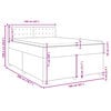 vidaXL Sommier &agrave; lattes de lit avec matelas Bleu 160x200 cm Tissu