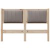 vidaXL T&ecirc;te de lit capitonn&eacute;e Marron 120 cm Pin massif