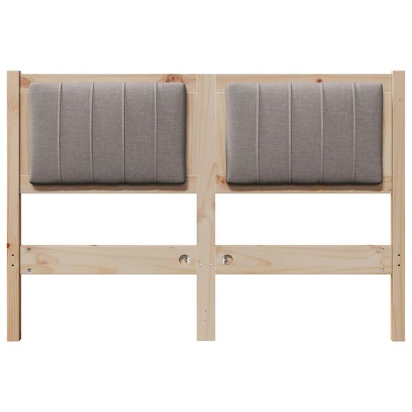 vidaXL T&ecirc;te de lit capitonn&eacute;e Marron 120 cm Pin massif