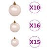 vidaXL Sapin de Noël artificiel 300 LED&boules&neige floquée 240 cm