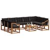 vidaXL Ensemble de canap&eacute;s d'ext&eacute;rieur 10 pcs Naturel et Noir