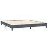 vidaXL Sommier &agrave; lattes de lit et matelas gris fonc&eacute; 200x220cm velours