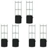 vidaXL Cages &agrave; tomates avec sacs &agrave; plantes 6 pcs 116 cm acier et PP