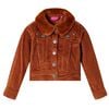 vidaXL Veste pour enfants velours c&ocirc;tel&eacute; cognac 92