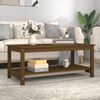vidaXL Table basse Marron miel 110x55x45 cm Bois massif de pin