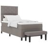 vidaXL Lit &agrave; ressorts avec coussin Taupe 90 x 190 cm tissu