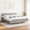 vidaXL Sommier &agrave; lattes de lit avec matelas Gris clair 160x200cm Tissu