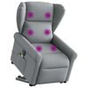 vidaXL Fauteuil inclinable de massage électrique Gris clair Tissu