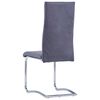 vidaXL Chaises &agrave; manger cantilever lot de 2 gris similicuir daim
