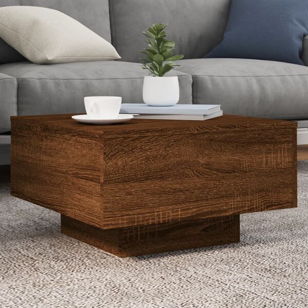 vidaXL Table basse chêne marron 55x55x31 cm bois d'ingénierie