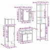 vidaXL Ensemble de mobilier de salle de bain 4 pcs Ch&ecirc;ne Sonoma