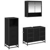 vidaXL Ensemble de mobilier de salle de bain 3 pcs Ch&ecirc;ne noir