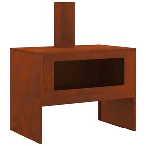 vidaXL Braise Marron 80 x 50 x 96 cm Acier patin&eacute;