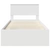 vidaXL Cadre de lit avec t&ecirc;te de lit Blanc 100 x 200 cm Pin massif