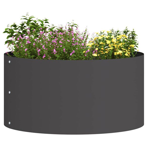 vidaXL Cache-pot de jardin Noir 40 x 40 x 20 cm Acier laminé à froid