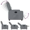 vidaXL Fauteuil inclinable électrique Gris Similicuir