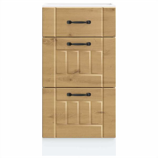 vidaXL Armoire de cuisine Lucca ch&ecirc;ne artisanal bois ing&eacute;nierie