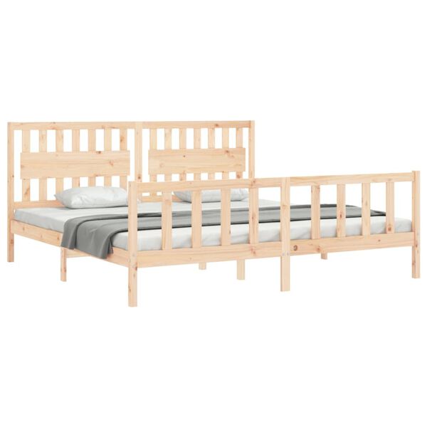 vidaXL Cadre de lit sans matelas 200x200 cm bois massif de pin
