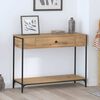 vidaXL Table console avec &eacute;tag&egrave;re Ch&ecirc;ne artisanal 100 x 34,5 x 75 cm