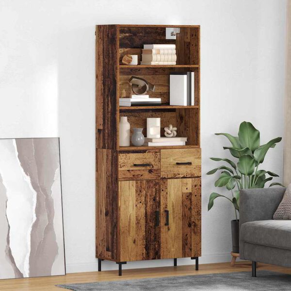 vidaXL Haut Armoire Bois ancien 69,5 x 34 x 180 cm Bois d'ing&eacute;nierie