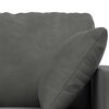 vidaXL Canap&eacute; 2 pcs Gris fonc&eacute; 198 x 78 x 80 cm Velours