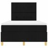 vidaXL Lit &agrave; ressorts avec matelas Noir 120 x 190 cm tissu