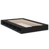 vidaXL Cadre de lit sans matelas noir 135x190 cm