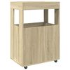 vidaXL Chariot de bar chêne sonoma 60x39,5x89 cm bois d'ingénierie