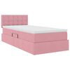 vidaXL Lit de Rangement avec matelas Rose 90 x 200 cm Velours